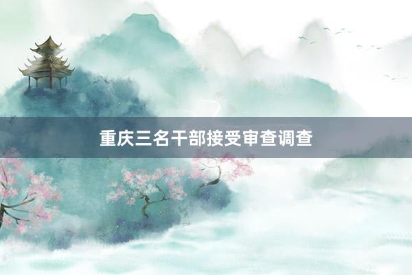 重庆三名干部接受审查调查